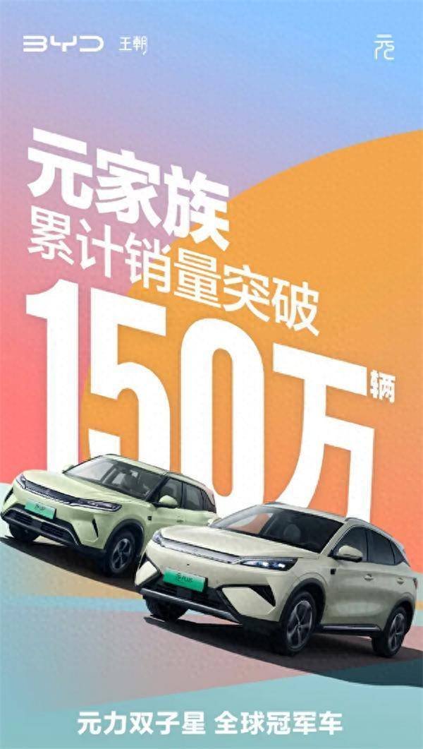 多盈策略 比亚迪元家族累计销量突破1500000辆