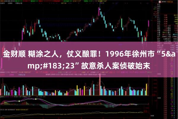 金财顺 糊涂之人，仗义酿罪！1996年徐州市“5·23”故意杀人案侦破始末